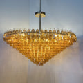 62 Inch Amber Murano Glass Tiered Chandelier - Chiara