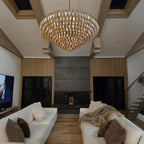 62 Inch Amber Murano Glass Tiered Chandelier - Chiara