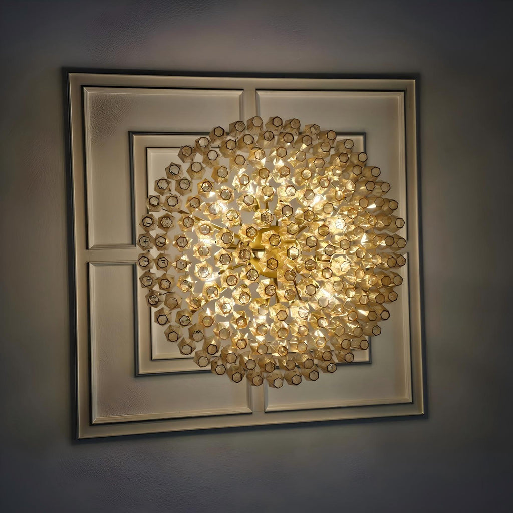 36 Inch Amber Murano Glass Tiered Chandelier - Chiara