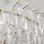 62 Inch Clear Murano Glass Tiered Chandelier - Chiara