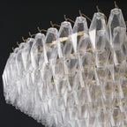 62 Inch Clear Murano Glass Tiered Chandelier - Chiara