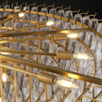 62 Inch Clear Murano Glass Tiered Chandelier - Chiara