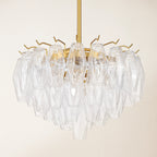 17 Inch Clear Murano Glass Tiered Pendant Light - Chiara