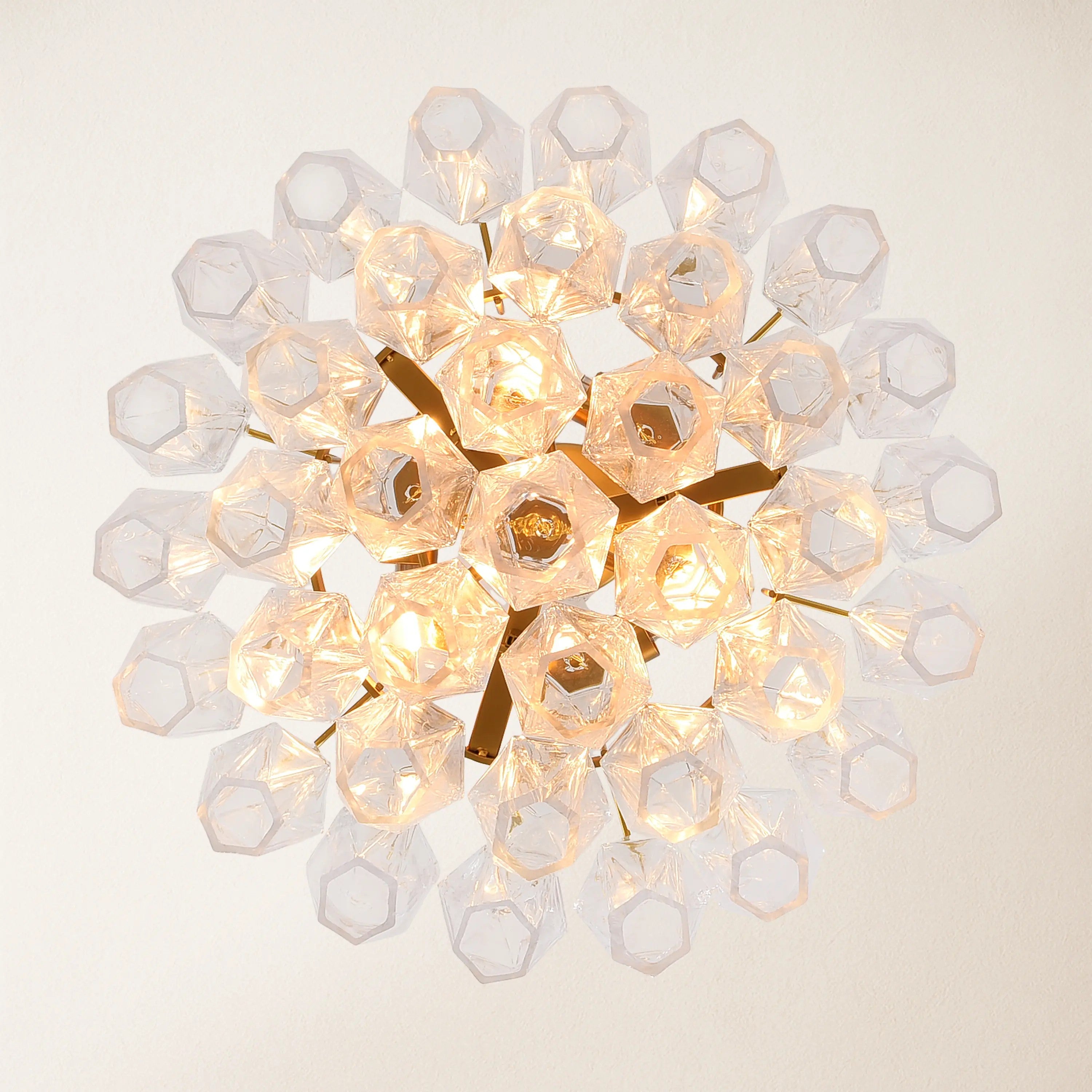17 Inch Clear Murano Glass Tiered Chandelier - Chiara