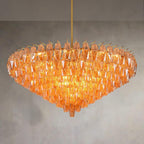 46 Inch Smoked Murano Glass Tiered Chandelier - Chiara