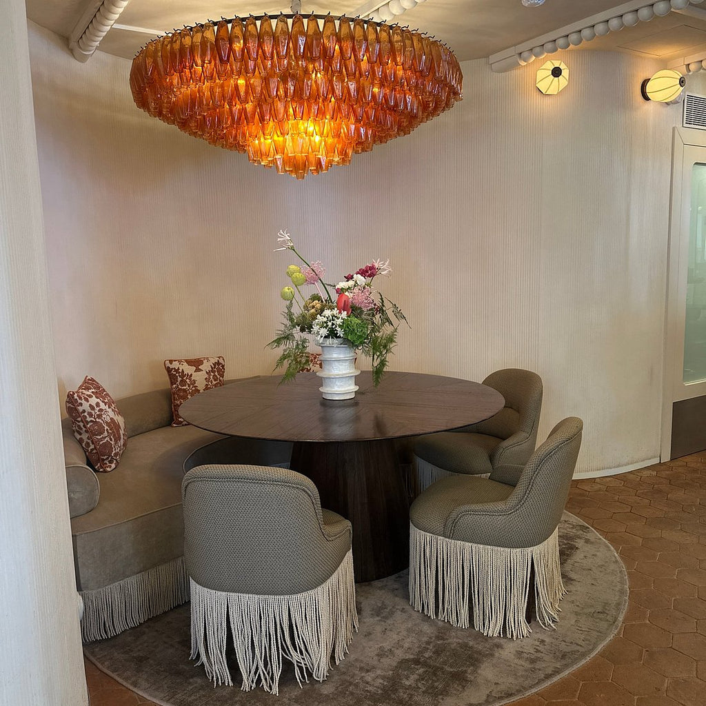 62 Inch Smoked Murano Glass Tiered Chandelier - Chiara