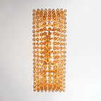 54 Inch Amber Murano Glass Tiered Rectangular Chandelier - Chiara