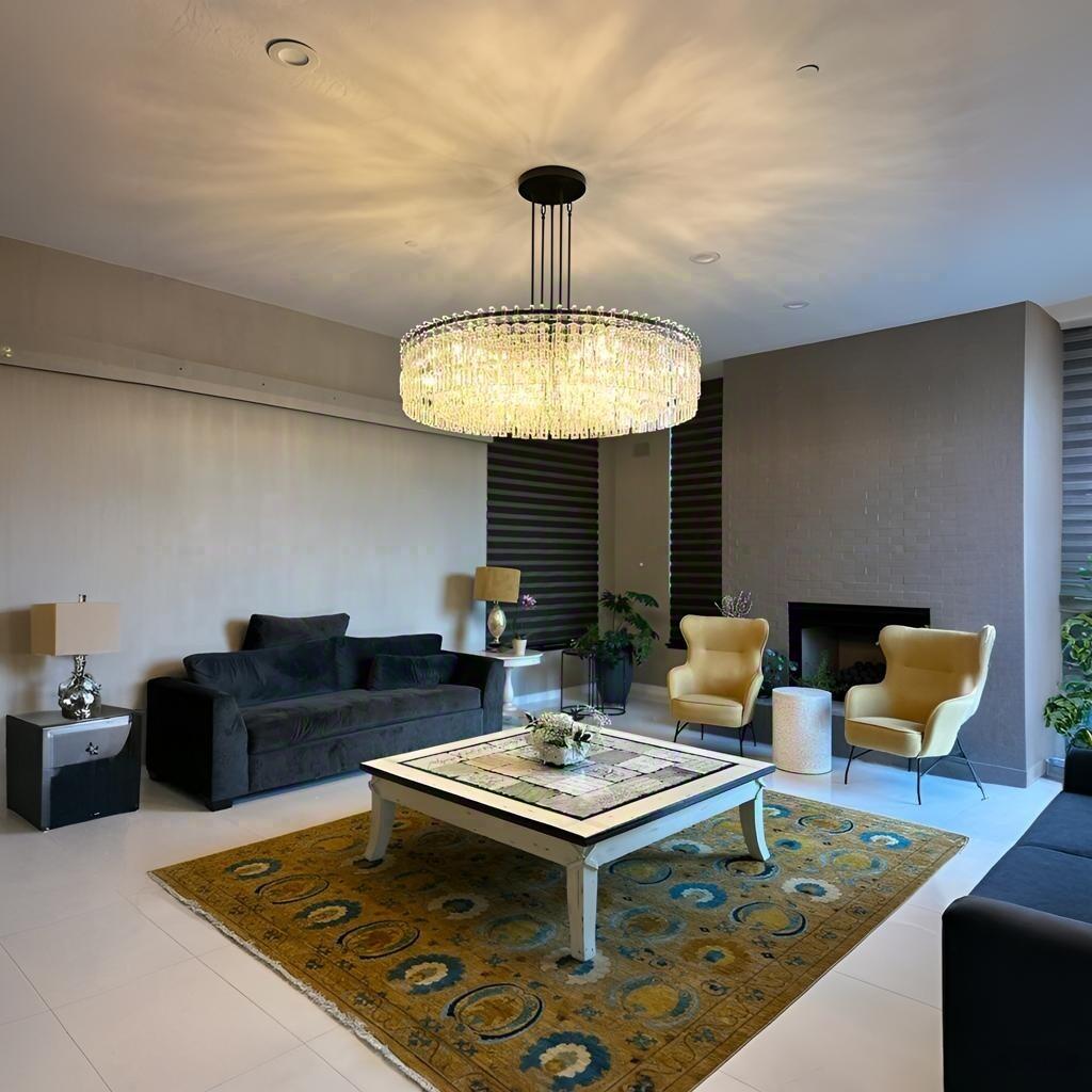 60 Inch Chain Crystal Round Chandelier - Marignan