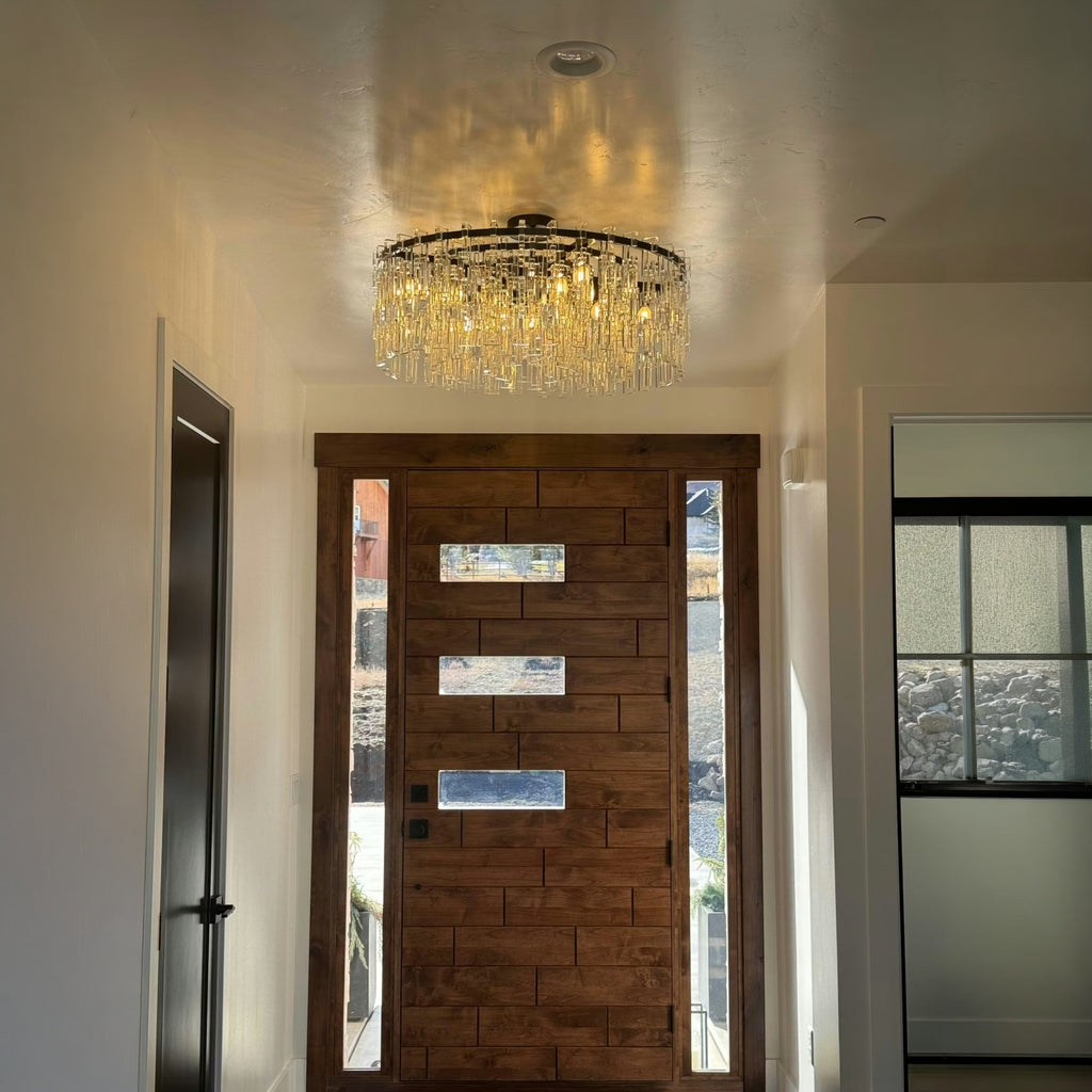36 Inch Crystal Chain Round Chandelier - Marignan