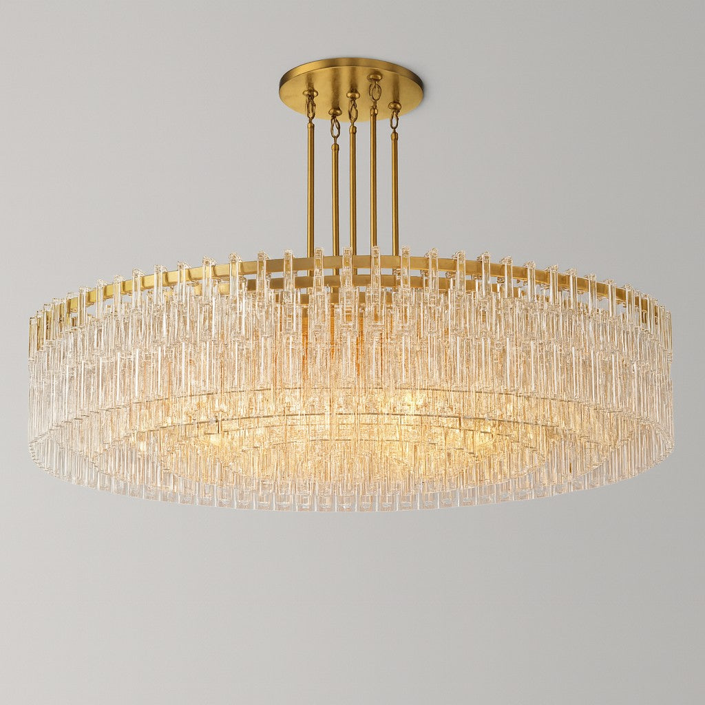 60 Inch Chain Crystal Round Chandelier - Marignan