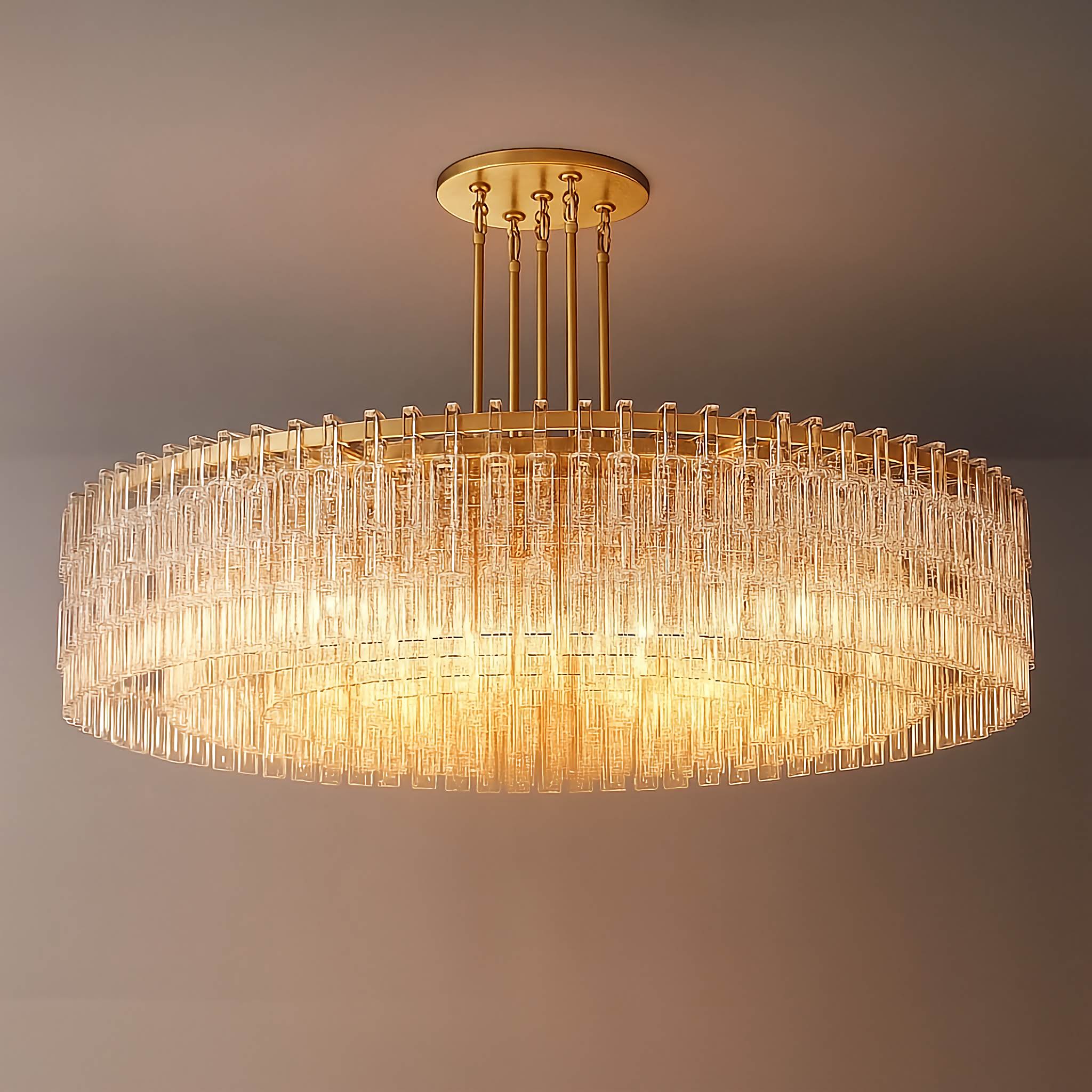 60 Inch Chain Crystal Round Chandelier - Marignan