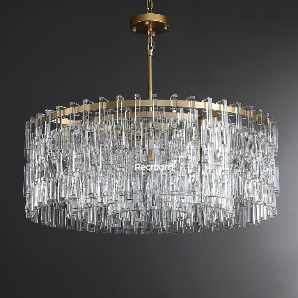 36 Inch Chain Crystal Round Chandelier - Marignan