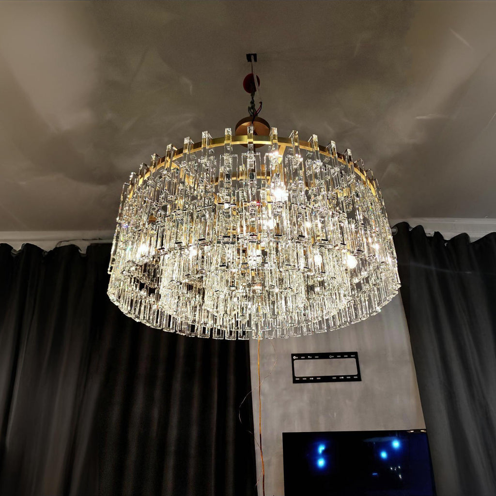 36 Inch Chain Crystal Round Chandelier - Marignan