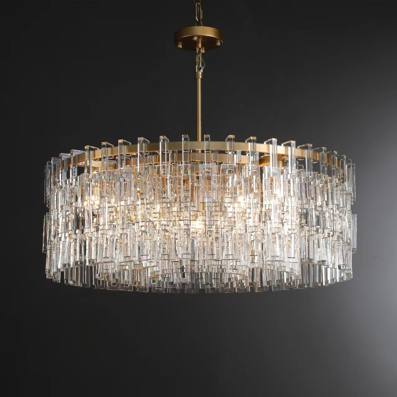 36 Inch Chain Crystal Round Chandelier - Marignan