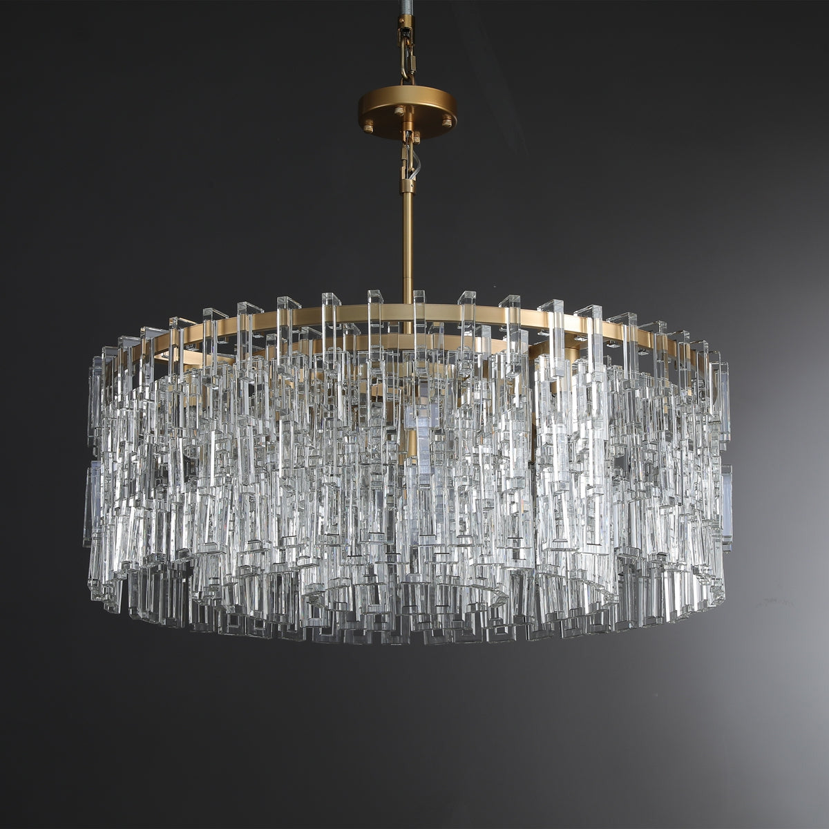 36 Inch Chain Crystal Round Chandelier - Marignan