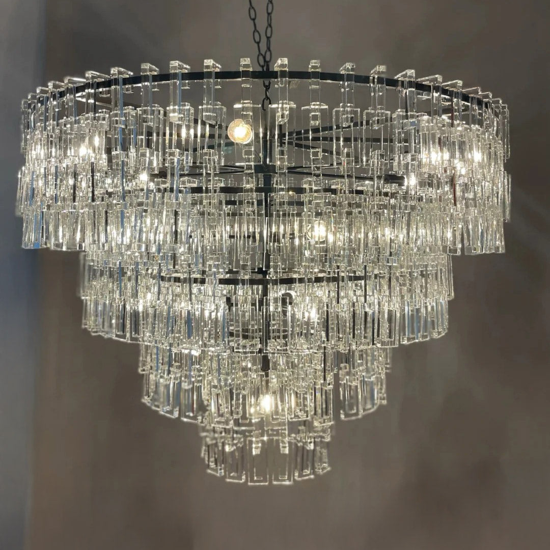 48 Inch Chain Crystal Tiered Chandelier - Marignan