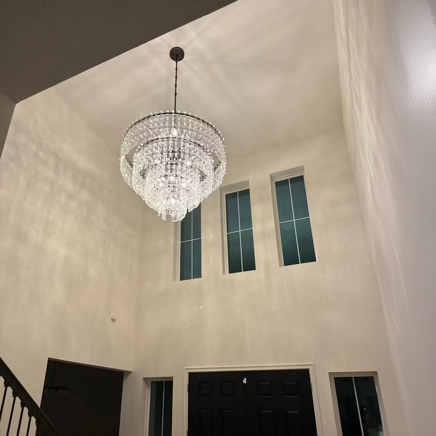 48 Inch Chain Crystal Tiered Chandelier - Marignan