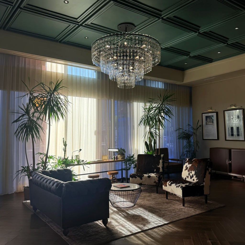 48 Inch Chain Crystal Tiered Chandelier - Marignan