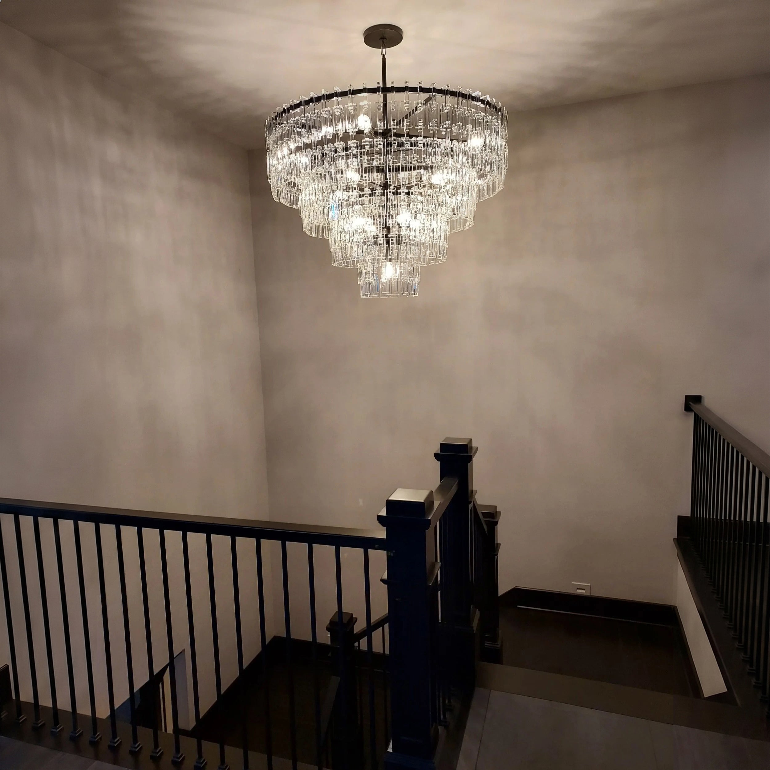 48 Inch Chain Crystal Tiered Chandelier - Marignan