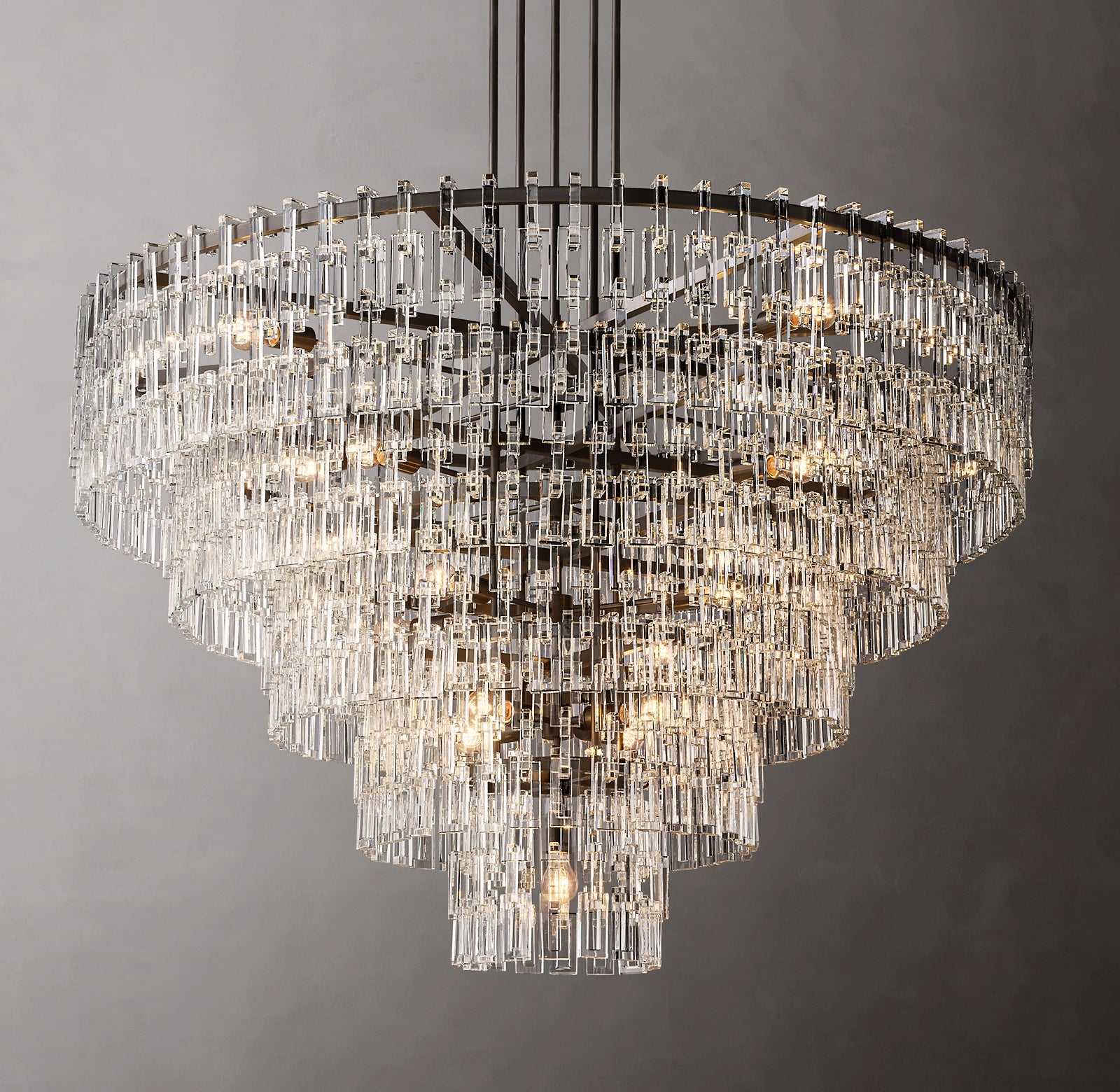 60 Inch Chain Crystal Tiered Chandelier - Marignan