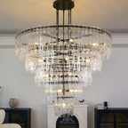 60 Inch Chain Crystal Tiered Chandelier - Marignan
