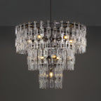 36 Inch Chain Crystal Tiered Chandelier - Marignan