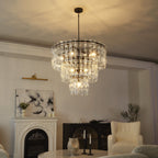 36 Inch Chain Crystal Tiered Chandelier - Marignan