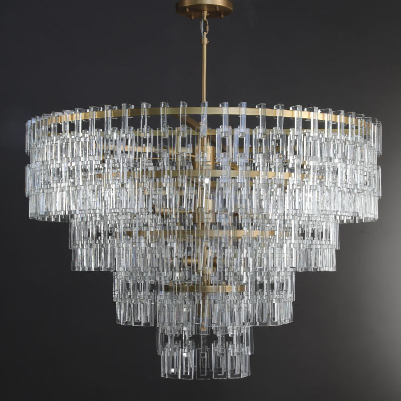 48 Inch Chain Crystal Tiered Chandelier - Marignan