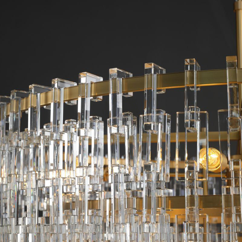 48 Inch Chain Crystal Tiered Chandelier - Marignan