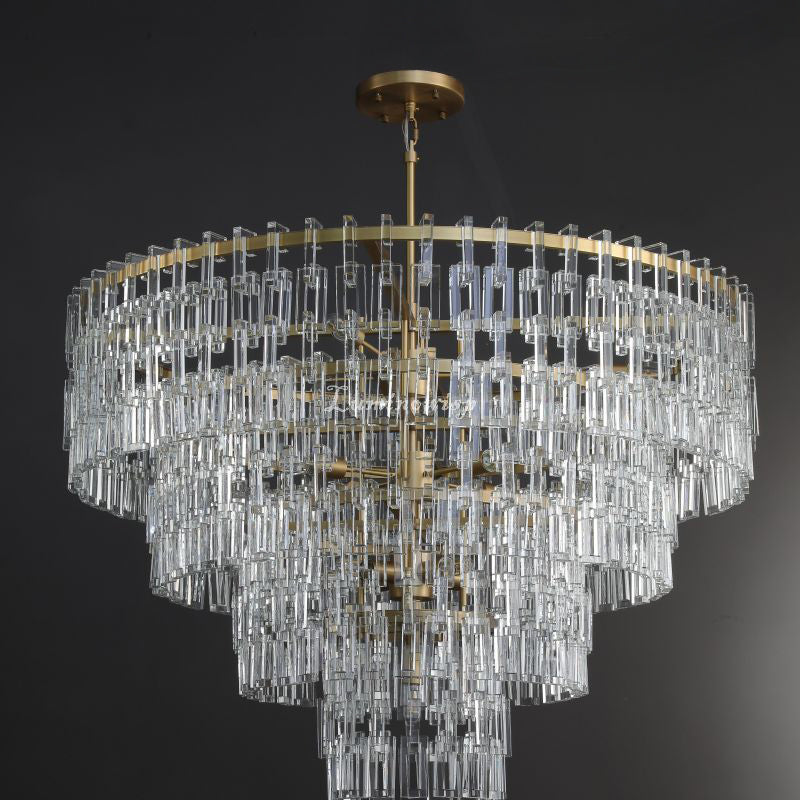48 Inch Chain Crystal Tiered Chandelier - Marignan
