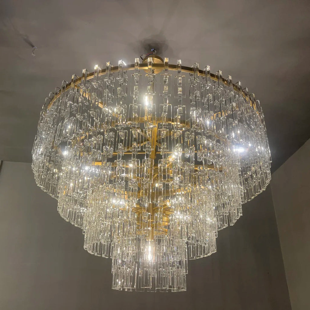 48 Inch Chain Crystal Tiered Chandelier - Marignan