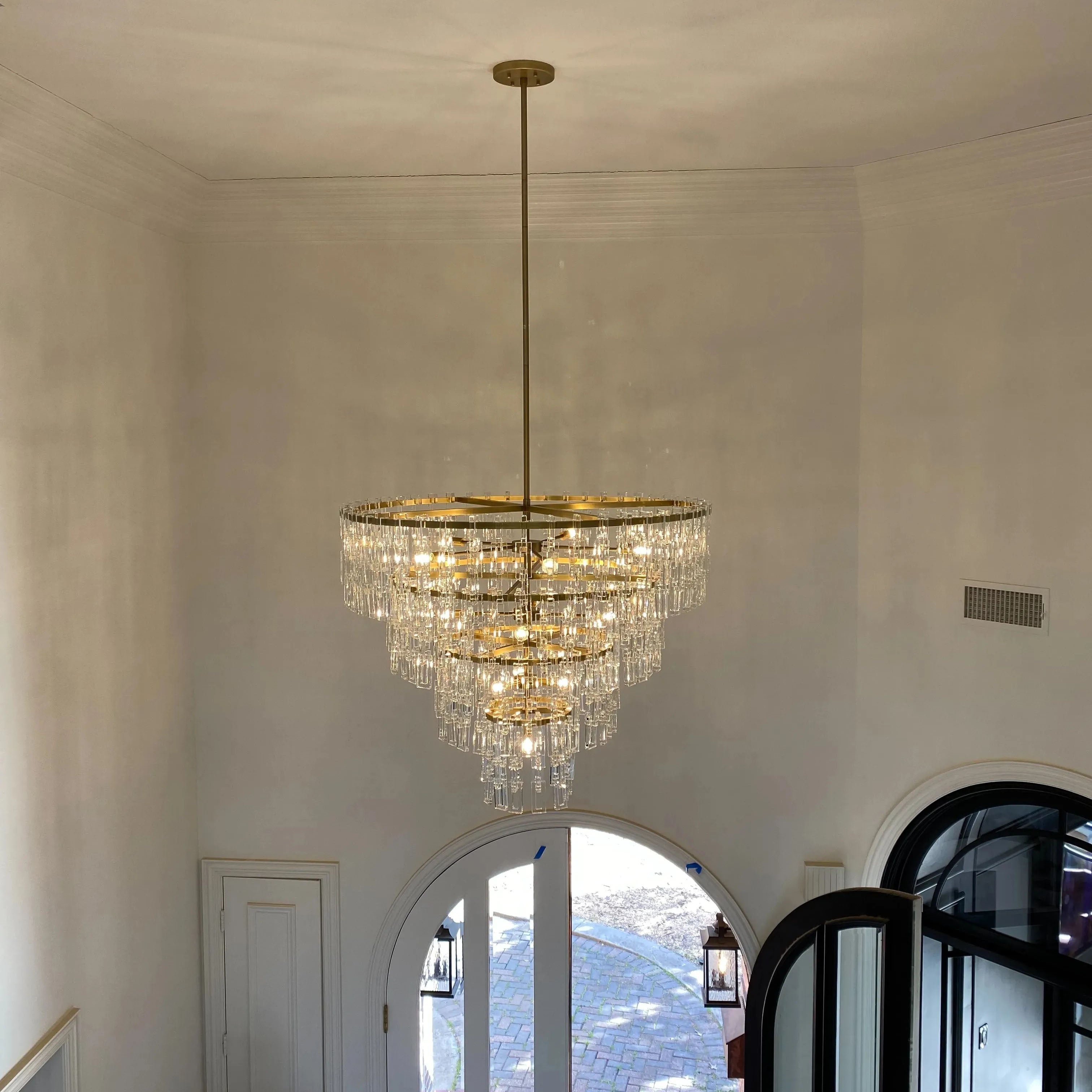 48 Inch Chain Crystal Tiered Chandelier - Marignan
