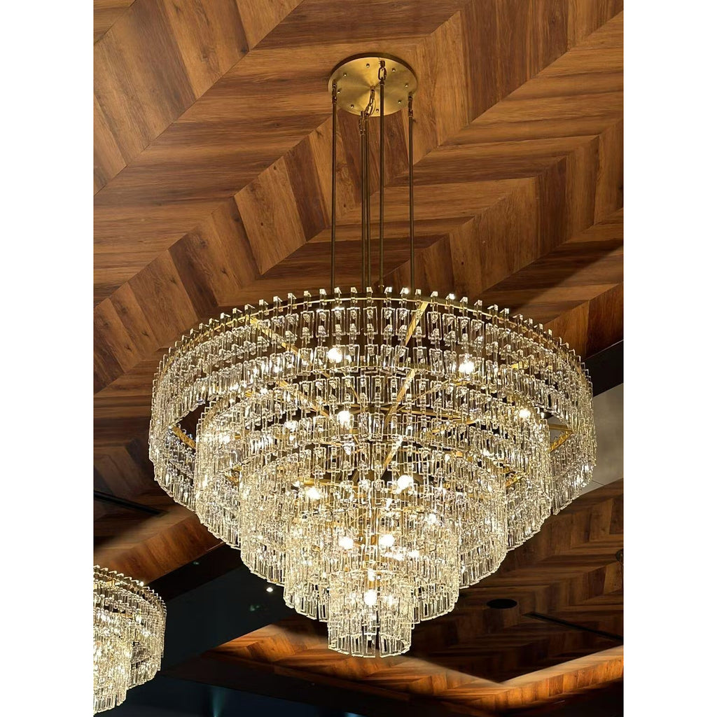 60 Inch Chain Crystal Tiered Chandelier - Marignan