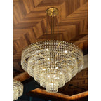 60 Inch Chain Crystal Tiered Chandelier - Marignan
