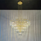 60 Inch Chain Crystal Tiered Chandelier - Marignan