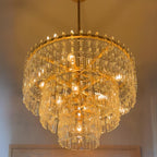 36 Inch Chain Crystal Tiered Chandelier - Marignan
