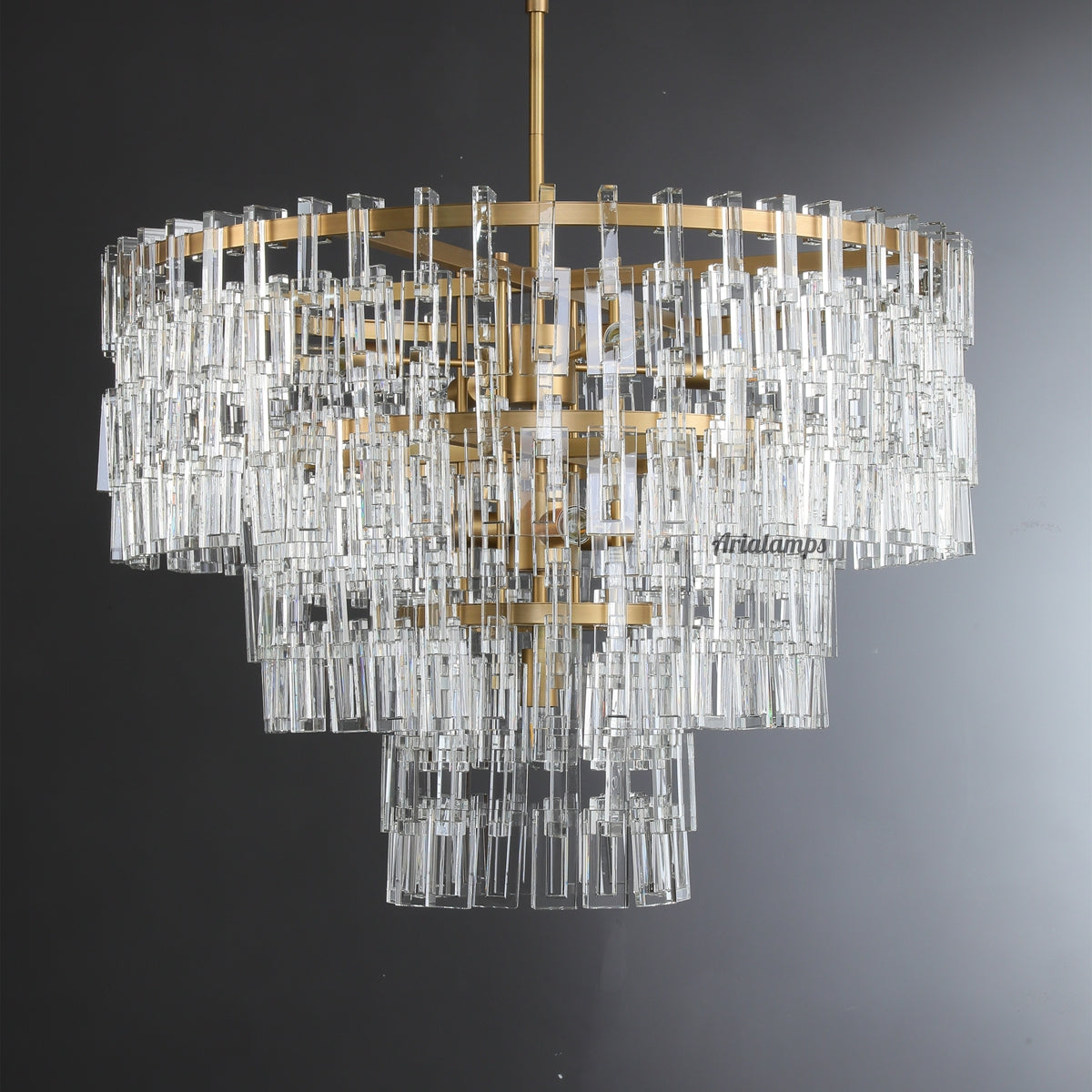 36 Inch Chain Crystal Tiered Chandelier - Marignan