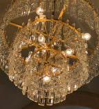 36 Inch Chain Crystal Tiered Chandelier - Marignan