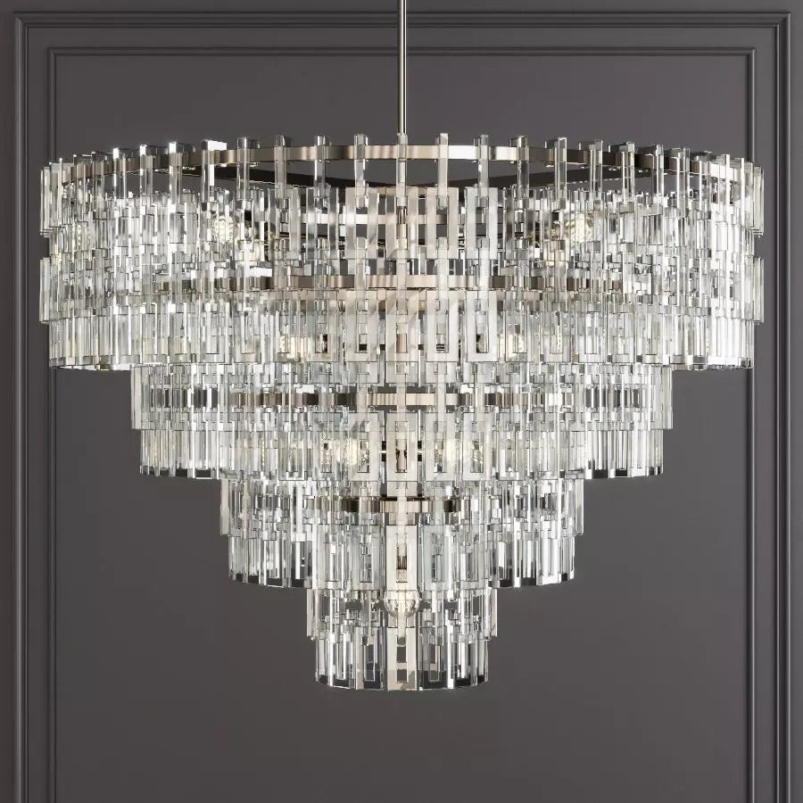 48 Inch Chain Crystal Tiered Chandelier - Marignan