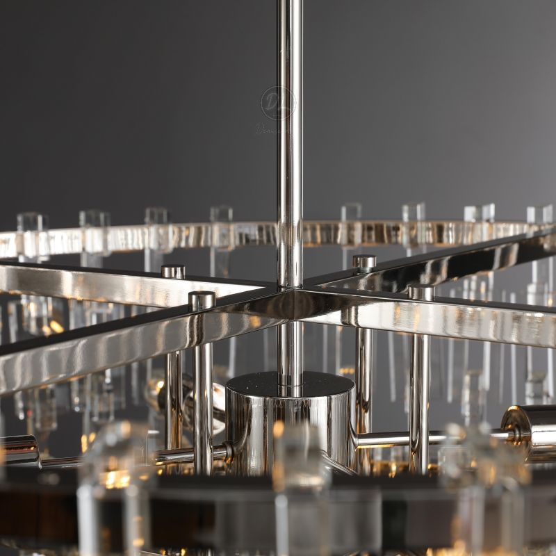 36 Inch Chain Crystal Tiered Chandelier - Marignan