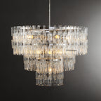 36 Inch Chain Crystal Tiered Chandelier - Marignan