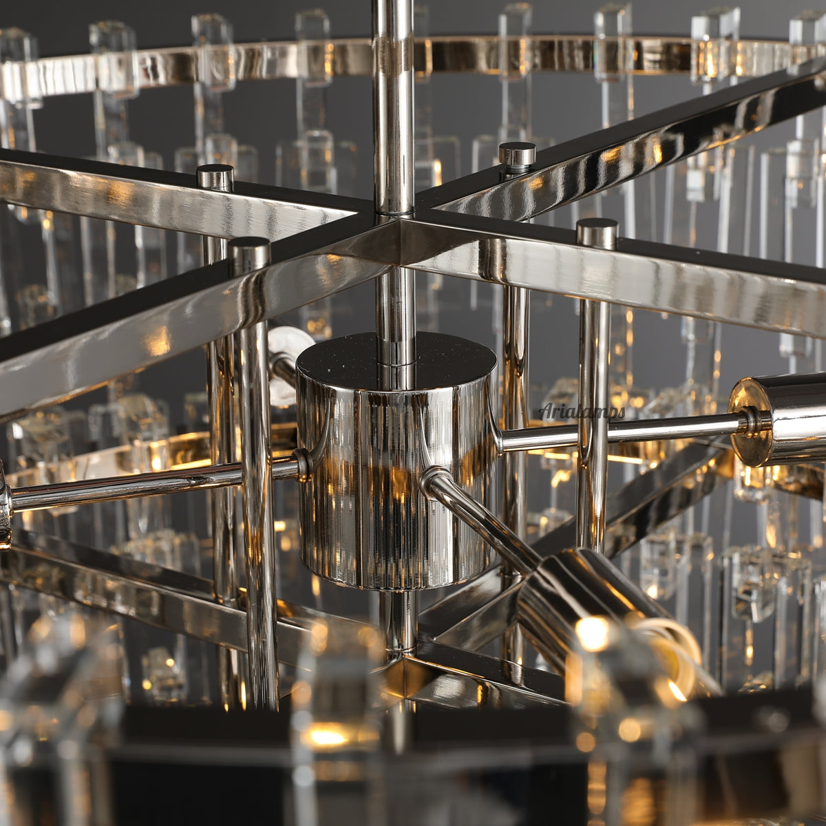 36 Inch Chain Crystal Tiered Chandelier - Marignan
