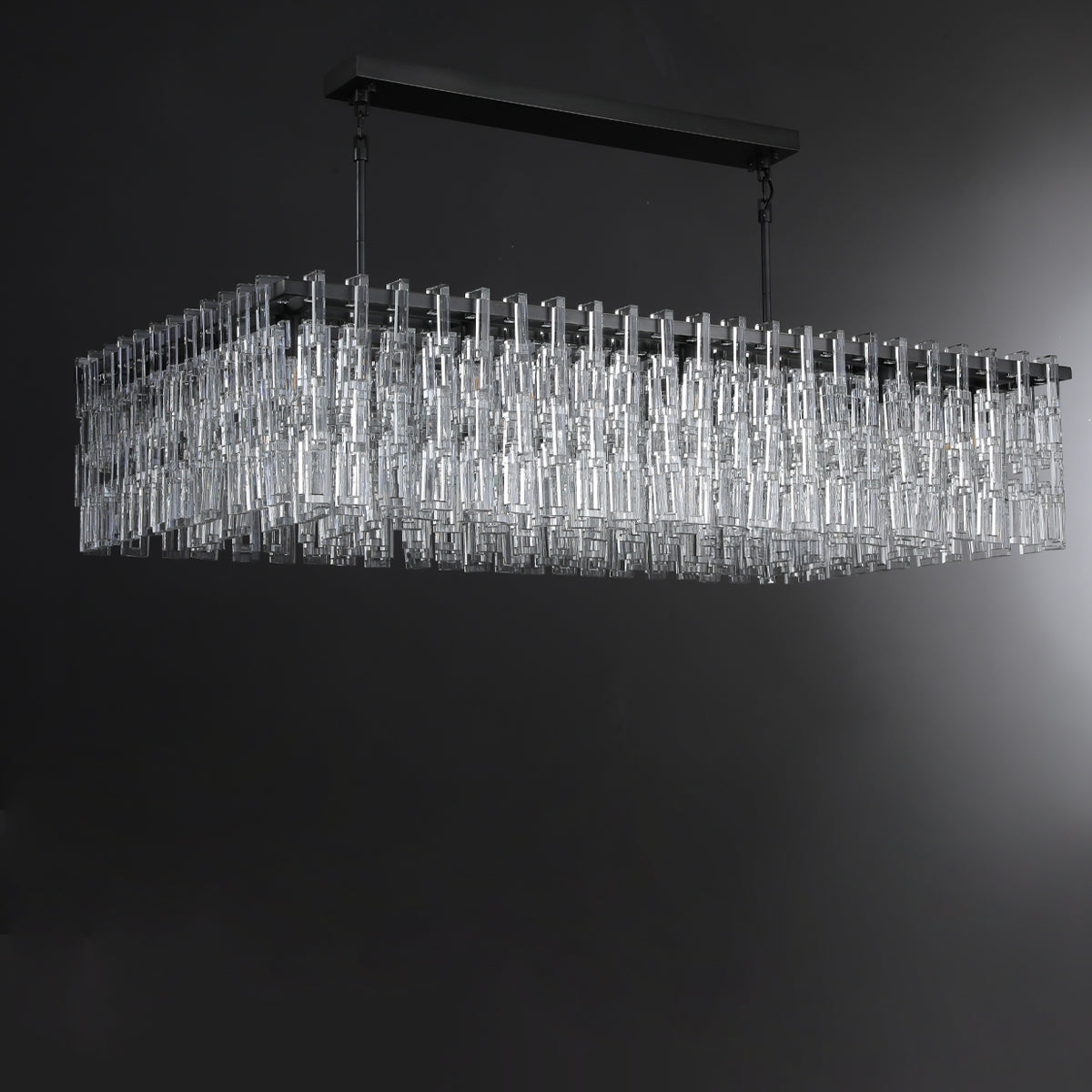 60 Inch Chain Crystal Rectangular Chandelier - Marignan