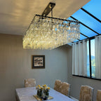 60 Inch Chain Crystal Rectangular Chandelier - Marignan