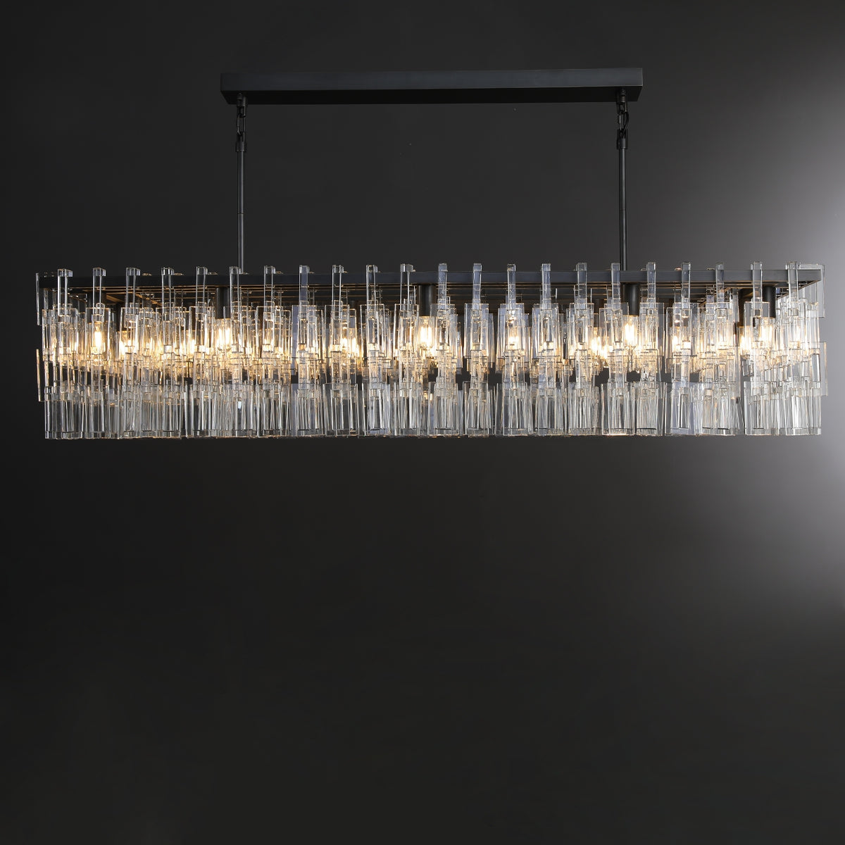 60 Inch Chain Crystal Rectangular Chandelier - Marignan