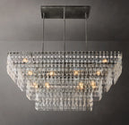 72 Inch Chain Crystal Tiered Rectangular Chandelier - Marignan