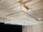 60 Inch Chain Crystal Rectangular Chandelier - Marignan