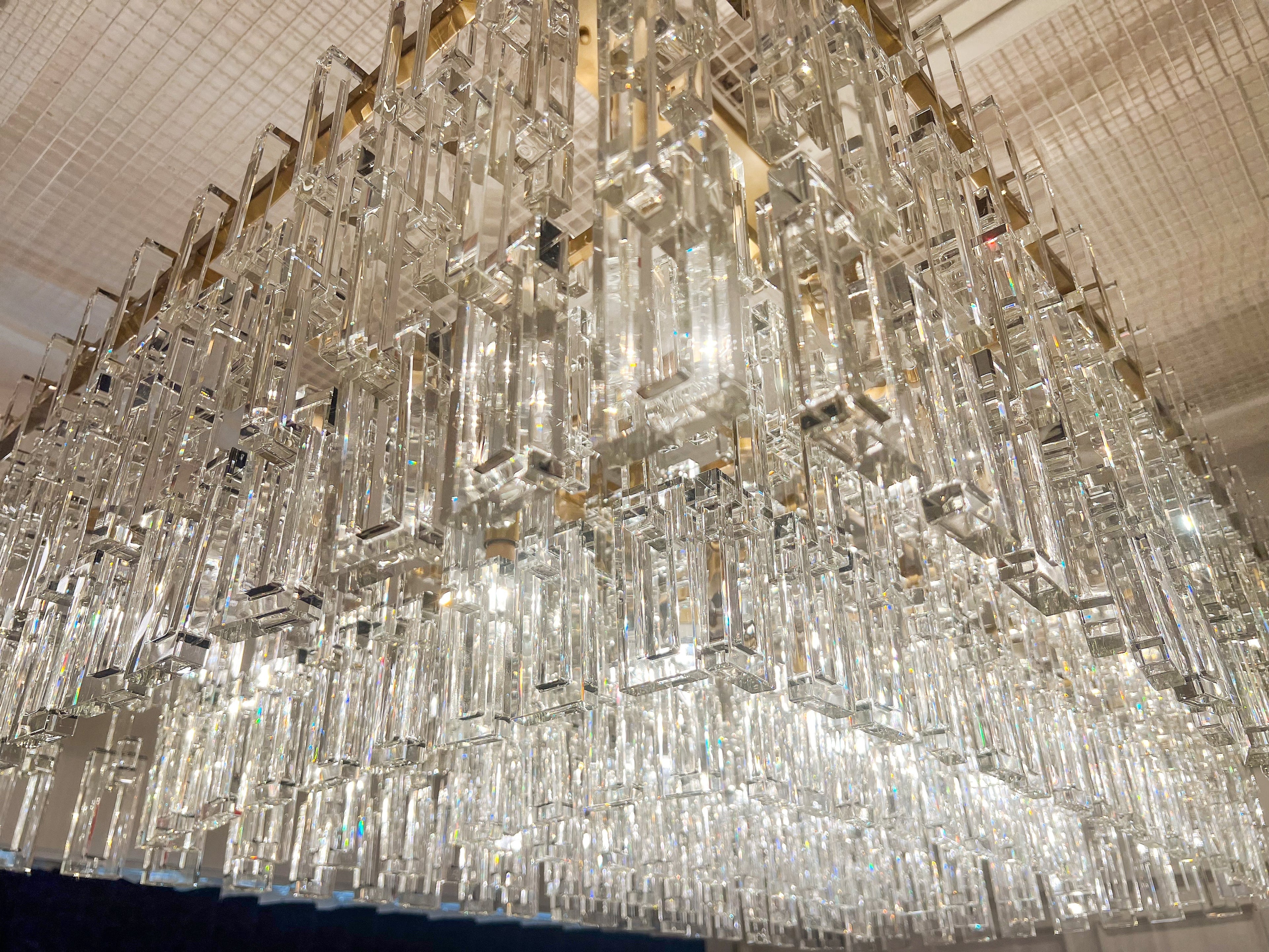 60 Inch Chain Crystal Rectangular Chandelier - Marignan