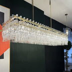 60 Inch Chain Crystal Rectangular Chandelier - Marignan