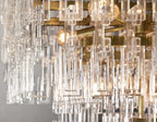 72 Inch Chain Crystal Tiered Rectangular Chandelier - Marignan